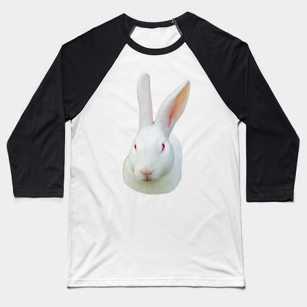 White rabbit Baseball T-Shirt by dalyndigaital2@gmail.com